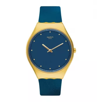 Swatch SYXG108 Skin Irony Unisex Uhr 38mm braunes Leder