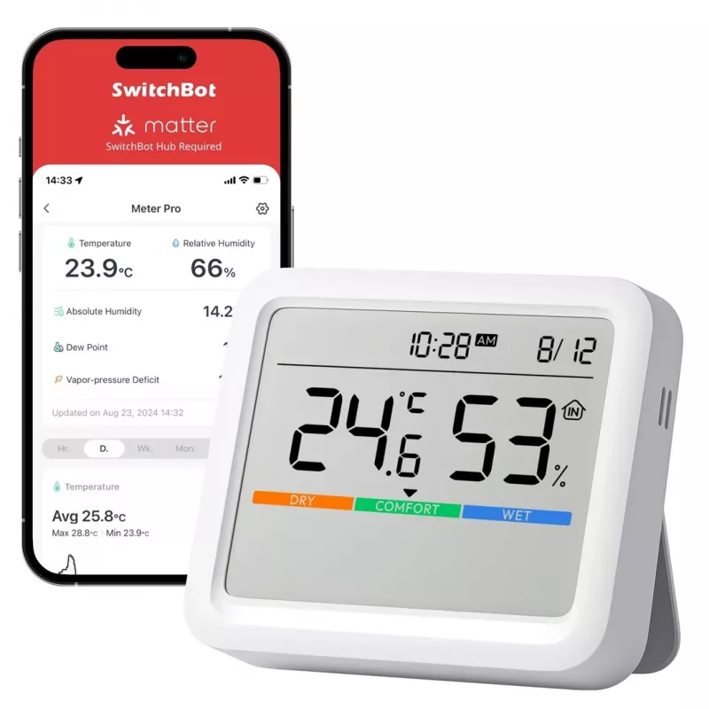 SwitchBot Meter Pro Wetterstation Thermometer Hygrometer Weiß