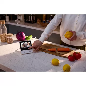 Switchbot SWB VDB-M-SW - WiFi Video-Türklingel mit 4,3-Zoll-Farbdisplay (Weiß/Silber)