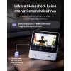 Switchbot SWB VDB-M-SW - WiFi Video-Türklingel mit 4,3-Zoll-Farbdisplay (Weiß/Silber)