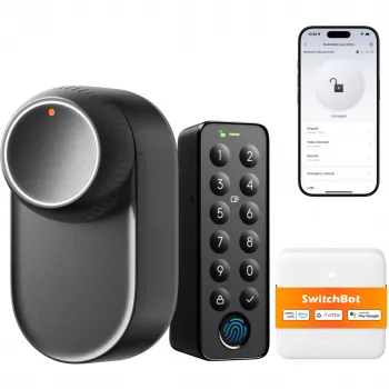 SwitchBot Ultra Touch Bundle Schwarz, Lock Ultra Schwarz, Keypad Touch, Hub Mini