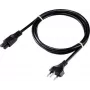 SYGONIX SY-5042688 Kaltgeräte-Netzkabel, Schuko auf IEC C13, 1,8 m, Schwarz