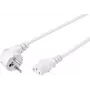 Sygonix SY-5043438 Kaltgerätekabel CEE 7/7 auf IEC C13 Weiß 5 m