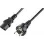 Sygonix SY-5243880 Spiral-Stromkabel CEE 7/7 auf IEC C13 2,5m Schwarz