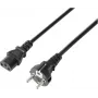Sygonix SY-5243888 3m Schuko auf IEC C13 Netzkabel, H05VV-F 3G0.75, 10A/250V, Schwarz