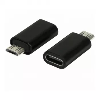 Synergy21 ALLTRAVEL USB-C Stecker auf Micro-USB Buchse Adapterkabel - Schwarz