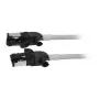 Synergy21 Patchkabel RJ45, CAT6A 500MHz, 3m, Grau, S/FTP, Slimline Rund d=4,5mm, TPE/LSZH (Superflex), AWG28, mit CAT7-Rohstecker, drehbarer Stecker