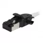 Synergy21 Patchkabel RJ45, CAT6A 500MHz, 7,5m, Weiß, S/FTP, Slimline Rund d=4,5mm, TPE/LSZH (Superflex), AWG28, mit CAT7-Rohstecker, drehbarer Stecker