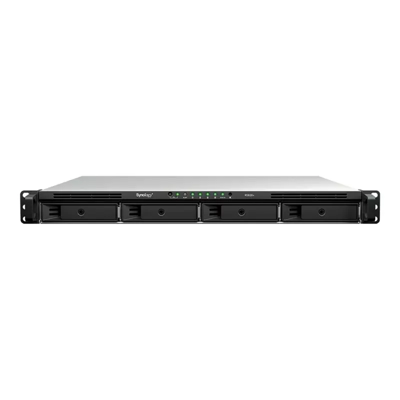 Synology RS826+ 1U Rackmount 4-Bay NAS, AMD Ryzen V1500B, 4GB DDR4 ECC, 4x 1GbE, ohne Festplatten