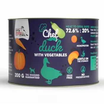 SYTA MICHA Chef Ente mit Gemüse Mono Nassfutter für Hunde 200g
