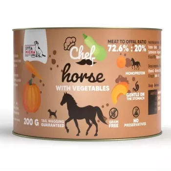 SYTA MICHA Chef Horse with Vegetables Mono Nassfutter für Hunde 200g