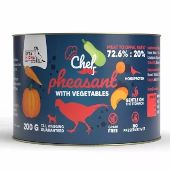 SYTA MICHA Chef Fasan mit Gemüse Mono-Nassfutter für Hunde 200g