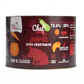 SYTA MICHA Chef Pork with Vegetables Mono Nassfutter für Hunde 200g