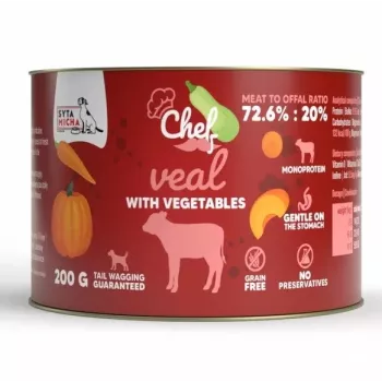 SYTA MICHA Chef Kalb mit Gemüse Mono-Nassfutter für Hunde 200g