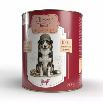 Syta Micha Getreidefreies Nassfutter für Hunde mit Rindfleisch und Karotte – 800g Dose