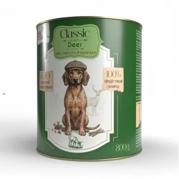 SYTA MICHA Nassfutter für Hunde Hirsch mit Cranberry, Getreidefrei - 800g Dose