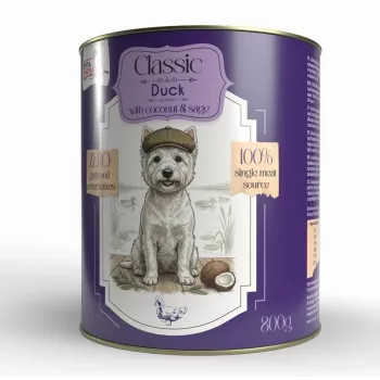 Syta Micha Nassfutter für Hunde Ente mit Kokosnuss, getreidefrei, 800g Dose
