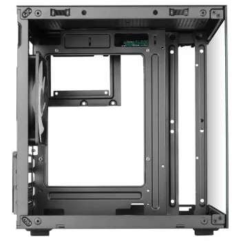 TACENS MARS MC-CUBE Micro-ATX Gehäuse, Schwarz, Tempered Glass, ARGB, USB-C