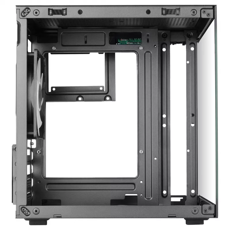 TACENS MARS MC-CUBE Micro-ATX Gehäuse, Schwarz, Tempered Glass, ARGB, USB-C