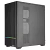 TACENS MARS MC-QUANTUM Mid-Tower ATX-Gehäuse mit 3x120mm FDB-Lüftern + 1x120mm ARGB-Lüfter, USB-C, gehärtetem Glas, Schwarz