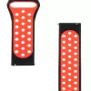 Taktisches 20mm Doppeltes Silikonarmband Schwarz Rot