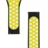 Taktisches 20mm Doppel-Silikon-Armband Schwarz Gelb