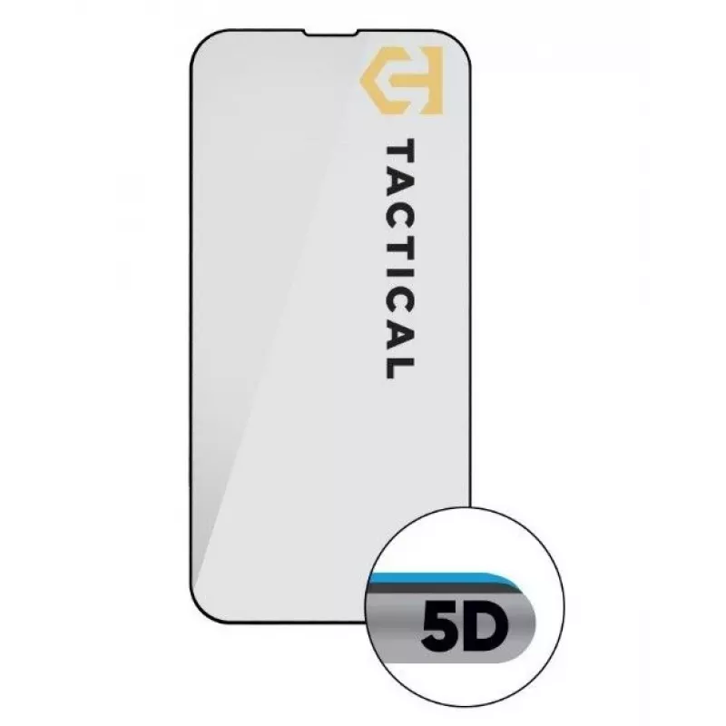 Tactical Apple iPhone 15 Glass Shield 5D Full Glue Black