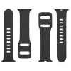 Taktisches Apple Watch 38/40/41mm Silikonarmband mit Dornschließe Schwarz