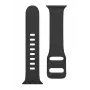 Taktisches Apple Watch 38/40/41mm Silikonarmband mit Dornschließe Schwarz