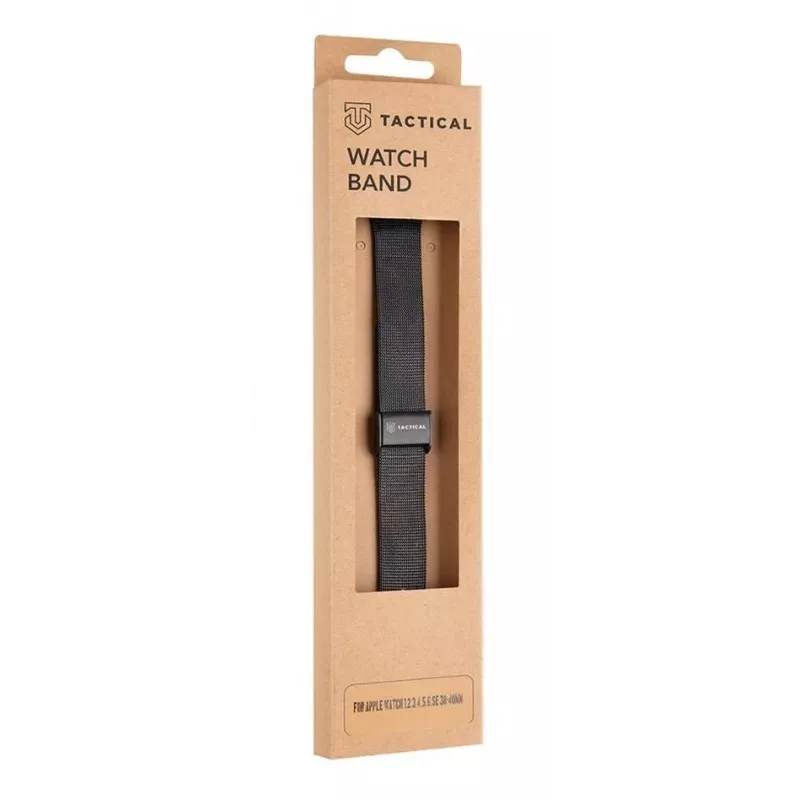Tactical Apple Watch 38mm / 40mm Loop Slim Stainless Steel Band Schwarz