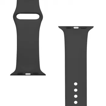 Taktisches Apple Watch 42/44/45mm Silikonarmband Schwarz