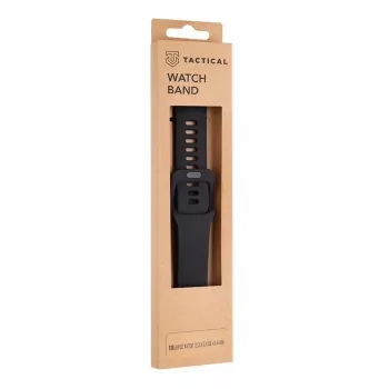 Taktisches Apple Watch 42mm / 44mm Silikonarmband mit Dornschließe Schwarz