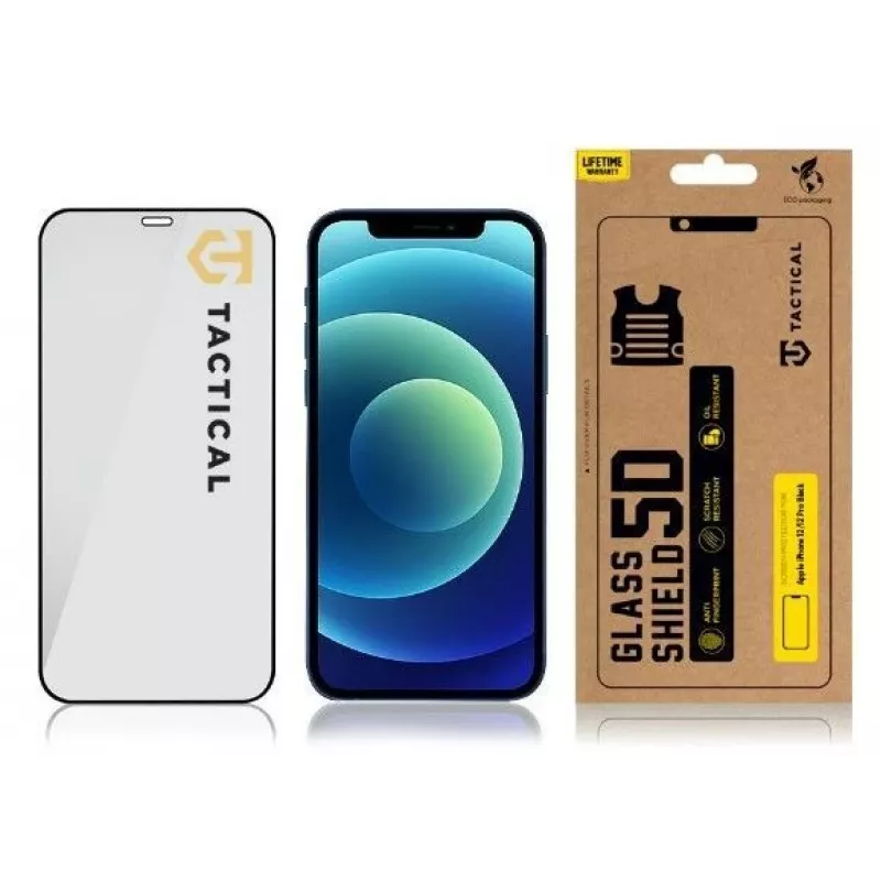 Tactical Glass Shield 5D für Apple iPhone 12 Pro/12 Pro Schwarz