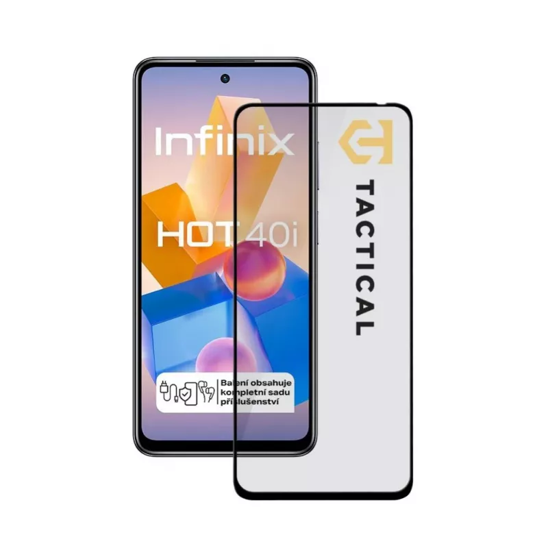 Tactical Glass Shield 5D für Infinix Hot 40i Schwarz