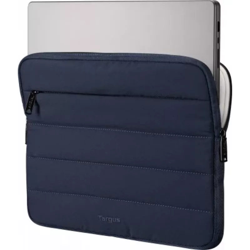 Targus Puffer Sleeve 15-16 Zoll Laptoptasche, Mitternachtsblau, EcoSmart recyceltes PET-Polyester, TBS97502GL