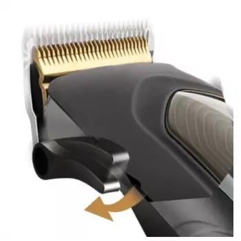Taurus 902222000 Kabelloser Haarschneider & Trimmer mit LED-Anzeige, 39 Längeneinstellungen, Edelstahlklingen, 120 Min. Laufzeit, Schwarz