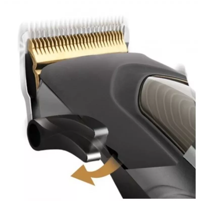 Taurus 902222000 Kabelloser Haarschneider & Trimmer mit LED-Anzeige, 39 Längeneinstellungen, Edelstahlklingen, 120 Min. Laufzeit, Schwarz