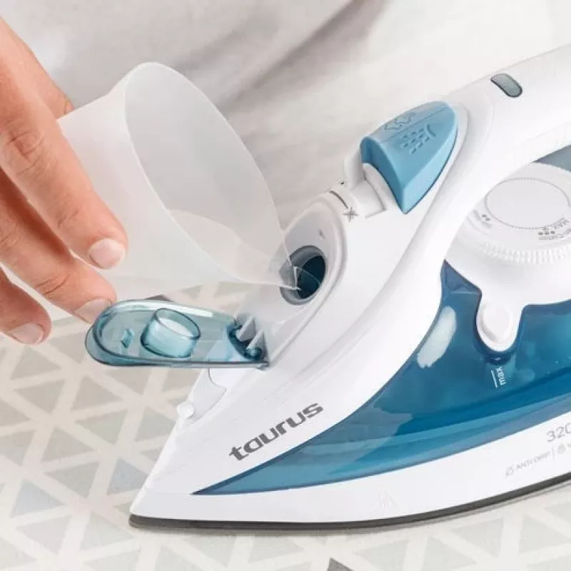 Taurus BALI 3200 X-SLIDE Bügeleisen mit Keramiksohle, 3200 W, Blau, Weiß