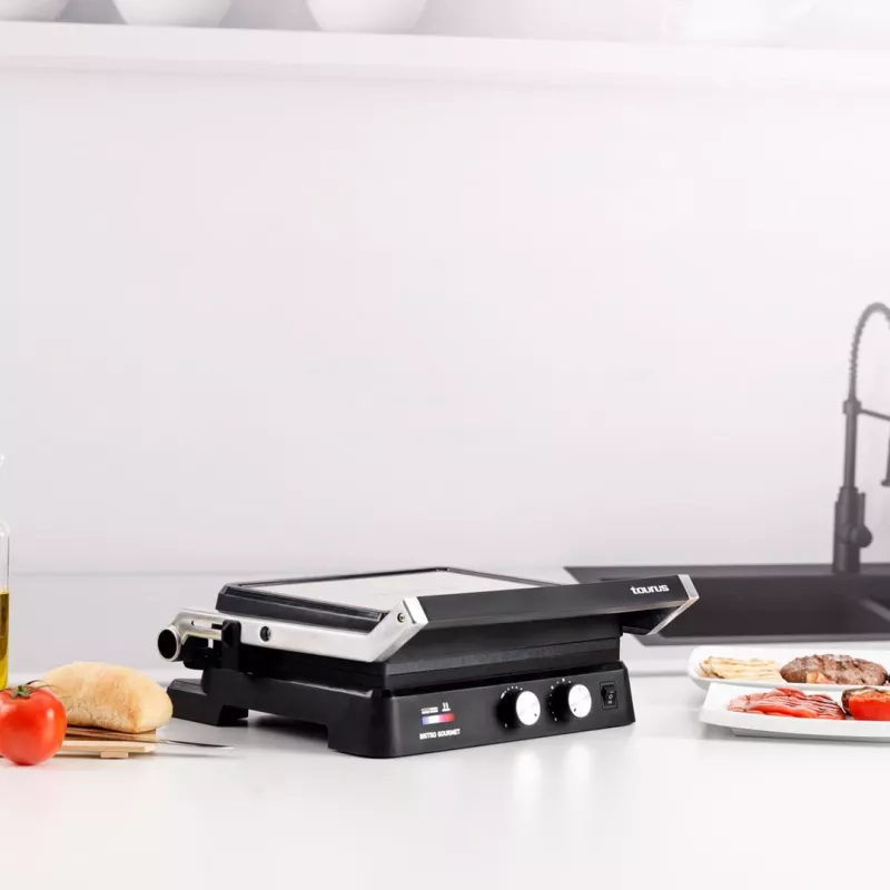 Taurus Bistro Gourmet 2600 W 2-in-1 Kontaktgrill
