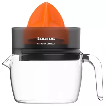 Taurus CITRUS COMPACT Elektrische Zitruspresse 30 W Schwarz, Orange, Transparent