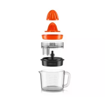 Taurus Citrus Glass Elektrische Zitruspresse 30 W 1 L Glasbehälter Schwarz Rot Transparent