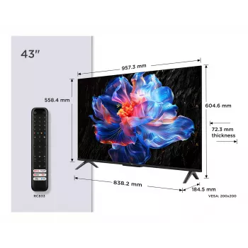 TCL 43P6K 43 Zoll LED 4K UHD Google TV 60Hz Smart TV