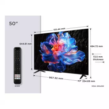 TCL 50P6K 50-Zoll (127 cm) 4K Ultra HD LED Smart TV mit Google TV, HDMI, VESA 200x200, LAN und Wi-Fi