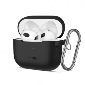 Tech-Protect Apple AirPods 3 Silikon-Hakenhülle Schwarz