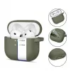 Tech-Protect Apple AirPods 4 Silicone Hook Case Olive Green