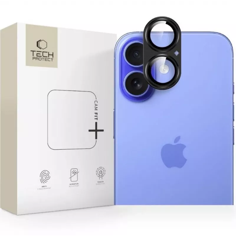 Tech-Protect Apple iPhone 15 Pro / 15 Pro Max CamFull Fit+ Camera Lens Protector Black