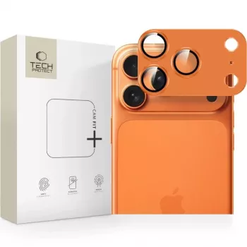 Tech-Protect CamFull Fit Kamera-Linsenschutz für Apple iPhone 17 Pro Max - Cosmic Orange