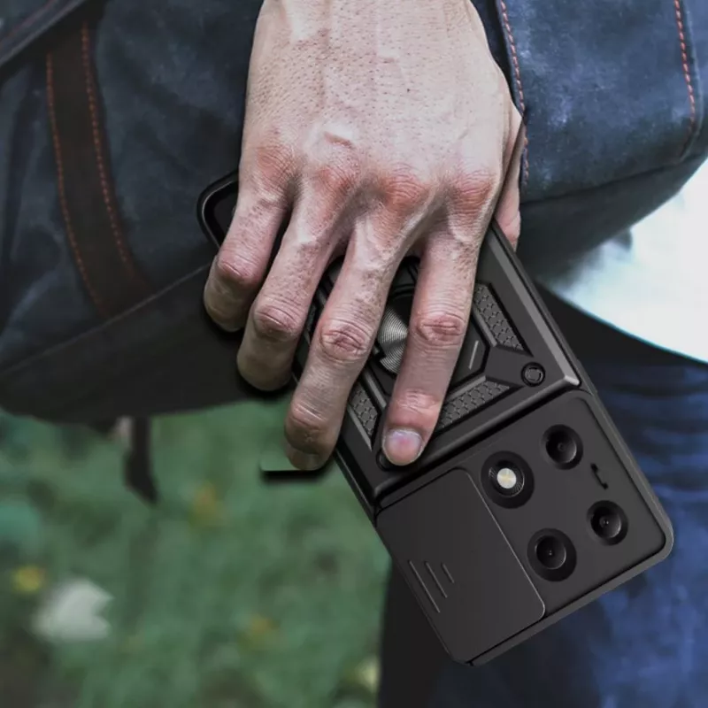 Tech-Protect CamShield Pro Case für Xiaomi Redmi Note 13 Pro 4G / LTE / Poco M6 Pro 4G / LTE - Schwarz