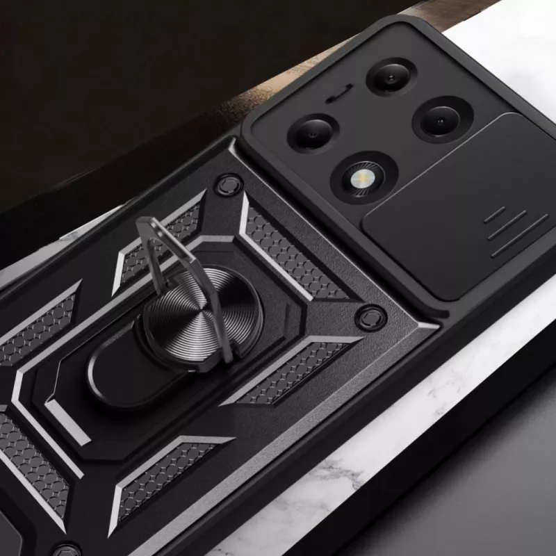 Tech-Protect CamShield Pro Case für Xiaomi Redmi Note 13 Pro 4G / LTE / Poco M6 Pro 4G / LTE - Schwarz
