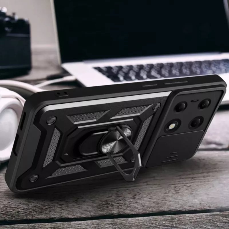 Tech-Protect CamShield Pro Case für Xiaomi Redmi Note 13 Pro 4G / LTE / Poco M6 Pro 4G / LTE - Schwarz